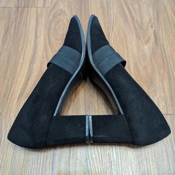 Stuart Weitzman Suede Pump Shoes Women’s Size 9B Black Clog Heel 2W451469 - Picture 6 of 11